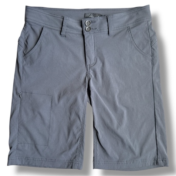 Prana Dark Gray Halle Bermuda Shorts Hiking Biking Outdoors - Picture 1 of 16